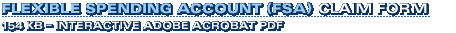 Flexible Savings Account Claim Form - 124 KB - PDF